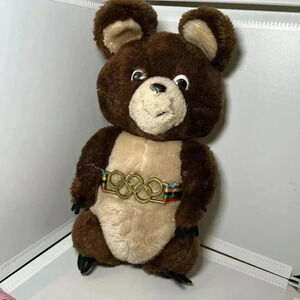 Vintage Dakin Misha bear Plush 13" mascot 1980 Olympic games Moscow USSR Rare
